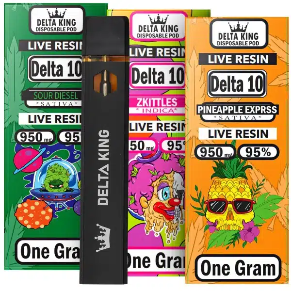 Delta 10 Vape Disposable by Delta King | 1GR THC Oil Sativa & Indica Strain - Image 3